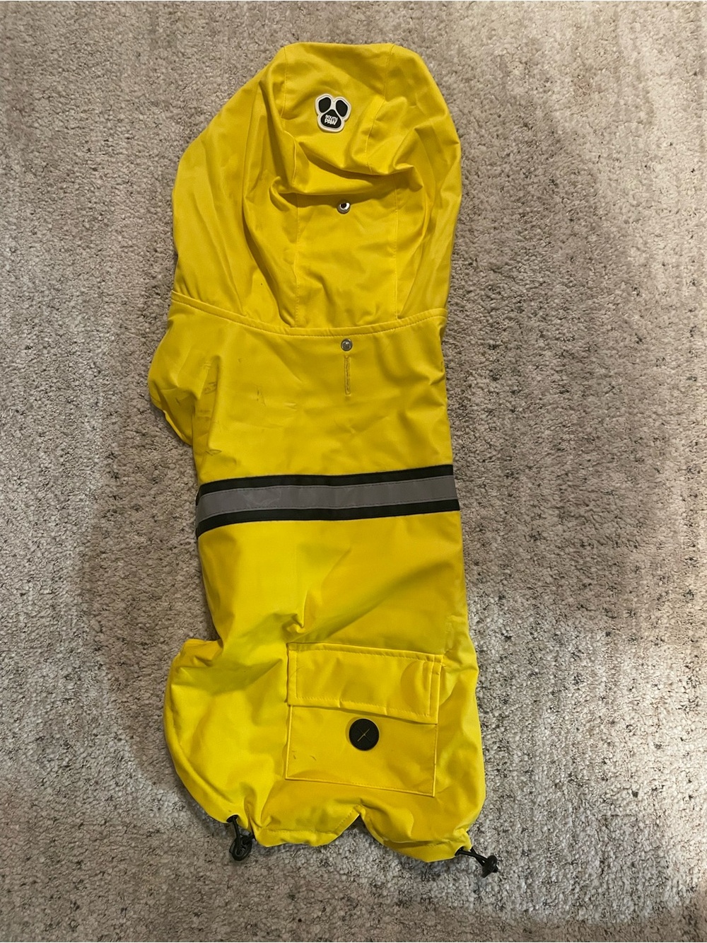 Dog reflective rain coat with hood